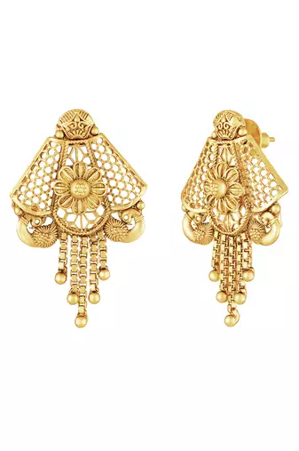 Long necklace earrings for women | gold plated | south indian traditional temple jewellery