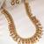 Gold plated faux ruby faux emerald studded necklace earrings set jewellery gift for women
