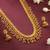 Gold plated faux ruby faux emerald studded necklace earrings set jewellery gift for women