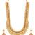 Gold plated faux ruby faux emerald studded long necklace earrings set jewellery for women