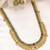 Gold plated faux ruby faux emerald studded long necklace earrings set jewellery gift for women