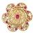 Gold plated faux ruby faux emerald & beads studded long necklace earrings set jewellery