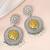 Oxidized silver gold plated lariya studded dangle earrings fashion jewellery for women & girls