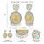 Oxidized silver gold plated lariya studded dangle earrings fashion jewellery for women & girls