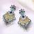 Oxidized silver plated multicolor crystals & lariya studded dangle earrings jewellery