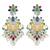 Oxidized silver plated multicolor crystals & lariya studded dangle earrings jewellery