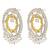 Oxidized silver gold plated lariya studded dangle earrings fashion jewellery gift for women