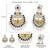 Oxidized silver plated black crystals & lariya studded dangle earrings jewellery for women