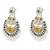 Oxidized silver plated black crystals & lariya studded dangle earrings jewellery for women