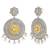 Oxidized silver plated crystals & lariya studded dangle earrings fashion jewellery for women