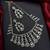 rhodium plated cz bridal necklace and earring set, tear drop statement jewellery