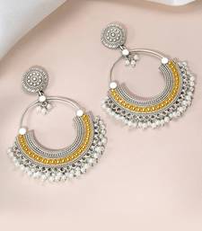 Oxidized silver gold plated lariya studded dangle earrings jewellery gift for women girls