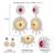 Oxidized silver plated faux ruby & lariya studded dangle earrings fashion jewellery for women