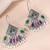 Oxidized silver plated multicolor crystals & lariya studded dangle earrings jewellery