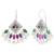 Oxidized silver plated multicolor crystals & lariya studded dangle earrings jewellery