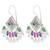 Oxidized silver plated multicolor crystals & lariya studded dangle earrings jewellery