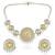 Oxidized silver gold plated lariya studded necklace earrings set fashion jewellery for women