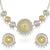 Oxidized silver gold plated lariya studded necklace earrings set fashion jewellery for women