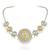 Oxidized silver gold plated lariya studded necklace earrings set fashion jewellery for women