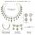 Oxidized silver plated ethnic necklace & drop earrings set fashion jewellery for women & girls