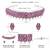Oxidized silver plated faux ruby & lariya studded necklace earrings set jewellery for women