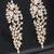 Gold plated cubic zirconia studded drop & dangle earrings western fashion jewellery for women