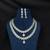 2-layer cubic zirconia bridal necklace set, teardrop wedding jewellery, cz statement earrings