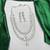 2-layer cubic zirconia bridal necklace set, teardrop wedding jewellery, cz statement earrings
