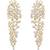 Gold plated cubic zirconia studded drop & dangle earrings western fashion jewellery for women