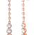 Rose gold plated cz studded pendant style necklace & drop earrings jewellery set for women