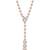 Rose gold plated cz studded pendant style necklace & drop earrings jewellery set for women