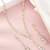 Gold plated cz studded pendant style necklace & drop earrings jewellery set for women