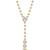 Gold plated cz studded pendant style necklace & drop earrings jewellery set for women