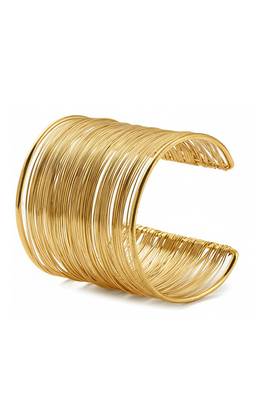Gold plated choker necklace earrings cuff bracelet set fancy contemporary jewellery for women 5