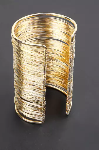 Gold plated fancy adjustable cuff bracelet fashion jewellery gift for women & girls