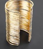 Gold plated fancy adjustable cuff bracelet fashion jewellery gift for women & girls