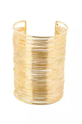 Gold plated fancy adjustable cuff bracelet fashion jewellery gift for women & girls