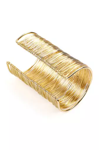 Gold plated fancy adjustable cuff bracelet fashion jewellery gift for women & girls