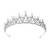 Silver plated cz & pearl studded princess tiara crown hair accessory for girls & women