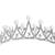 Silver plated cz & pearl studded princess tiara crown hair accessory for girls & women