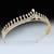 Gold plated cz studded princess tiara crown for girls women birthday gift hair accessories