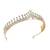 Gold plated cz studded princess tiara crown for girls women birthday gift hair accessories