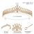 Gold plated cz studded princess tiara crown for girls women birthday gift hair accessories