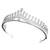 Silver plated cz & crystal studded princess tiara crown for women birthday hair accessories