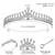 Silver plated cz & crystal studded princess tiara crown for women birthday hair accessories