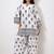 White floral print crepe co-ord set for women