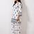 White floral print crepe co-ord set for women
