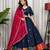 Navy Blue Color Embroidery malti Thred work and sequins work. And Aari mirror work Roman Silk Blend Lahenga Choli Set