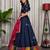 Navy Blue Color Embroidery malti Thred work and sequins work. And Aari mirror work Roman Silk Blend Lahenga Choli Set