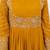 mustard yellow georgette embroidered anarkali gown with matching embroidered dupatta 